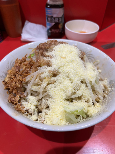 「ミニ汁なし（粉チーズ）」@ラーメン二郎 千葉店の写真