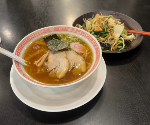 「中華そば シャキシャキ野菜炒め」@幸楽苑 佐倉鏑木町店の写真