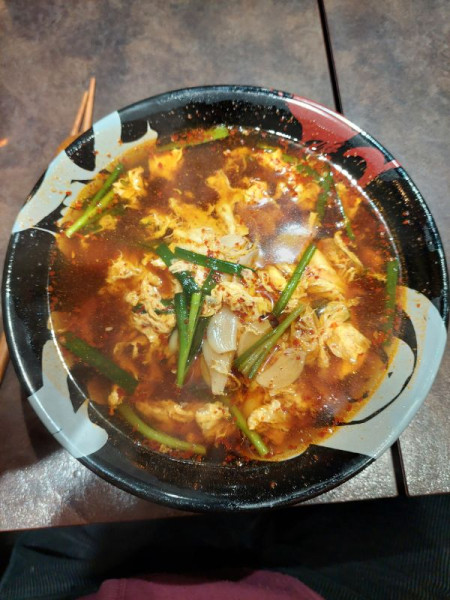 「宮崎辛麺5辛＋餃子＋五目チャーハン」@宮崎辛麺酒場 大井町バル横丁の写真