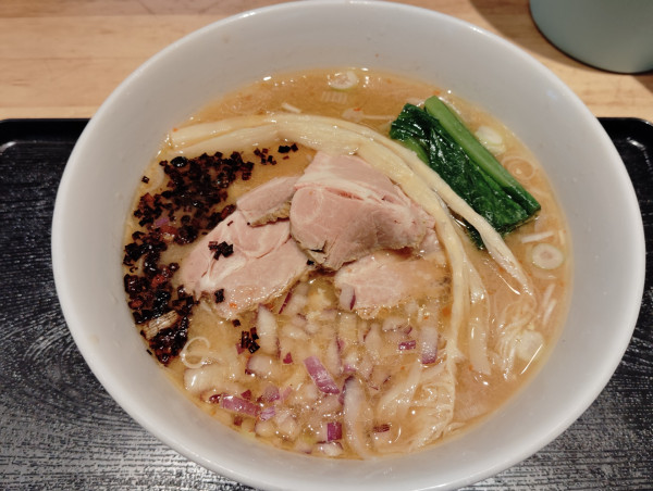 「限定　　淡麗味噌󠄀ニンニクチーズらーめん　　1400円」@超純水採麺 天国屋の写真