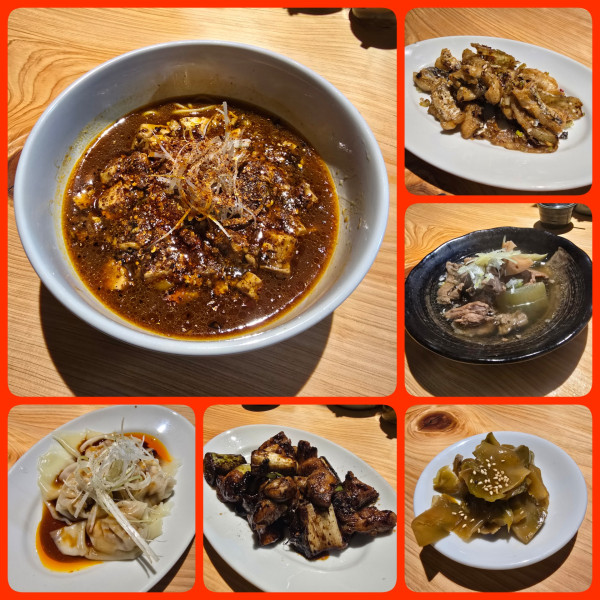 「麻婆麺 辣油ワンタン 太刀魚のフライ など」@さくら食堂の写真
