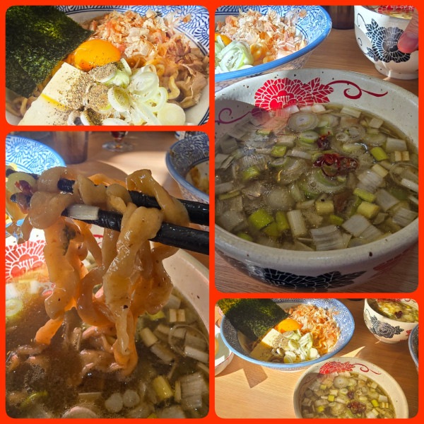 「花かつおとバターのかまたまつけそば」@中華そば専門 とんちぼの写真