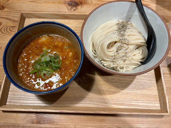 「【限定】トマトつけ麺＋チーズリゾット」@KUMAGAYA RAMEN STANDの写真