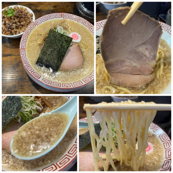 「背脂中華ソバ 950円 肉めし小250円」@Miya De La Soulの写真