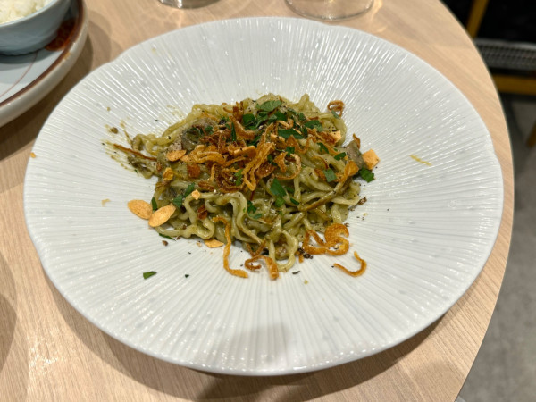 「【夜メニュー】牡蠣ボナーラ風まぜそば」@かきのおきての写真