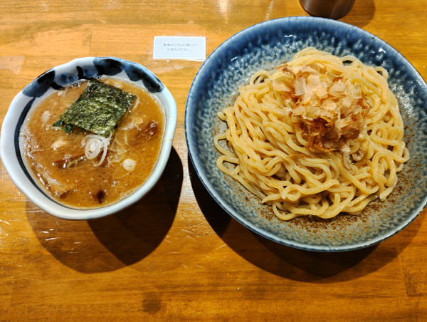「梅かつおつけ麺（並）300g 1100円」@清麺 常藤の写真