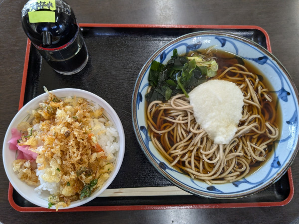 「とろろそば595円+小ライス」@そば処 あさひの写真