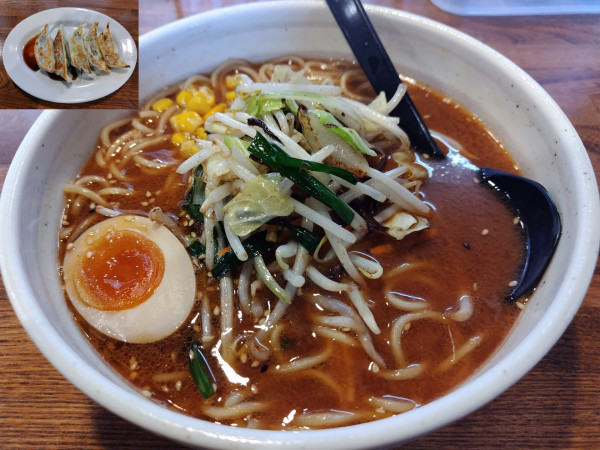 「信州味噌らーめん　＋焼き餃子：クーポン」@めん処-soy屋！の写真