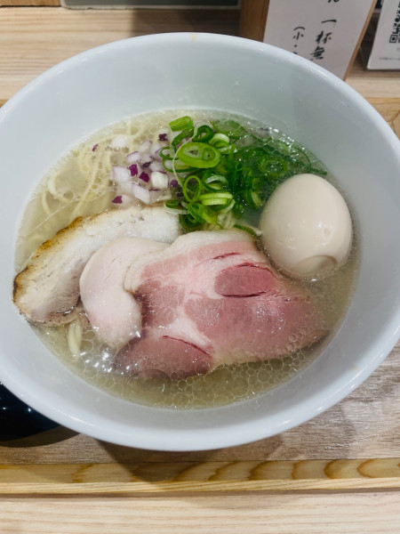 「貝麺+味玉+和え玉」@貝麺 あおみの写真