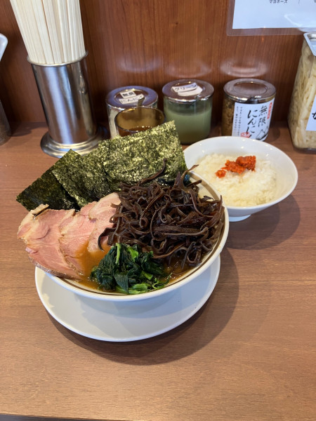 「チャーシュー麺　キクラゲ　ライス」@家系ラーメン 大ちゃんの写真