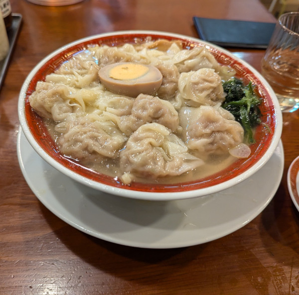 「広州わんたんめん（塩・太麺）」@広州市場 西新宿店の写真