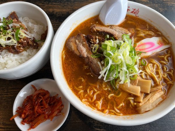 「醬油ラーメン＋チャーシュー丼セット：780＋150円」@らーめん山桜桃 発寒店の写真