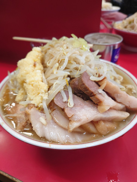 「大豚ダブル  ニンニクマシ  野菜  カラメ」@ラーメン二郎 三田本店の写真