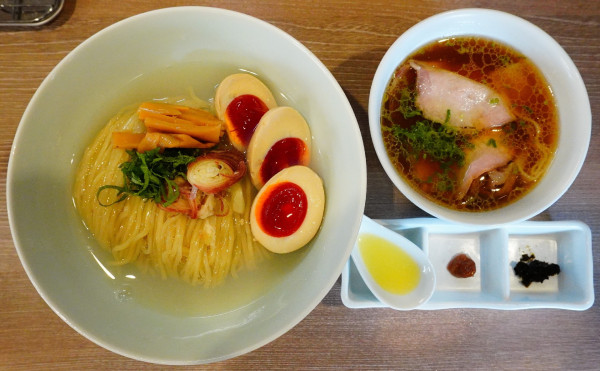 「醤油【特製】しじみ昆布水つけ麺」@中華そば 和渦 TOKYOの写真