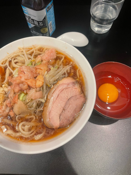 「ミニラーメン生卵」@豚風。の写真