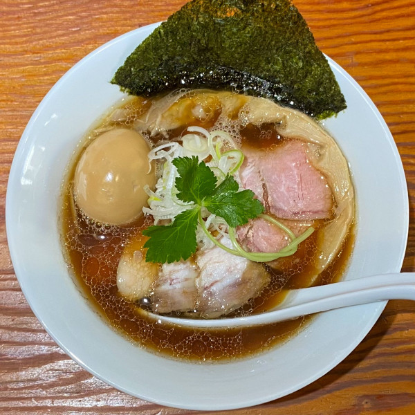 「特製手揉み中華そば（醤油）¥1,500 和え玉 ¥300」@麺や晴心の写真