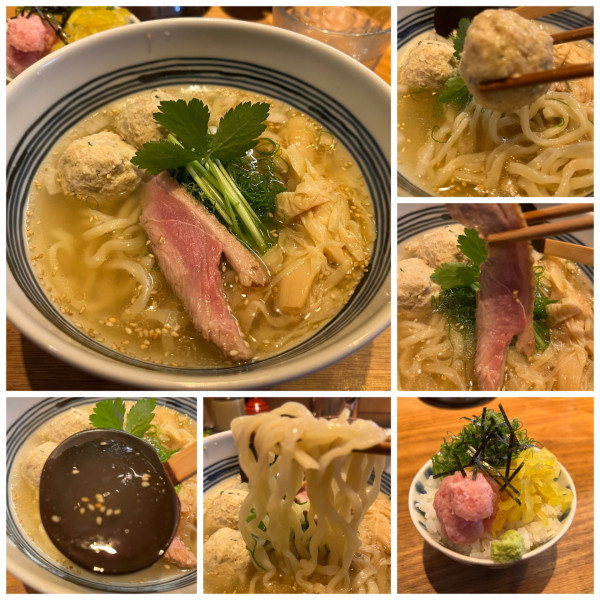 「鴨塩そば850円とろたく丼ちび390円」@東のHIBARIの写真