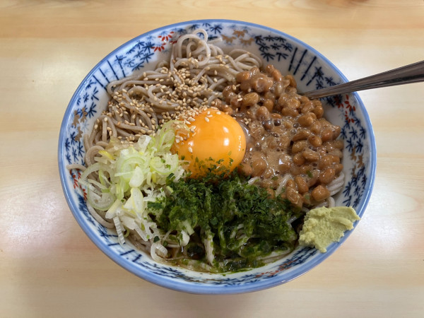 「納豆そば大盛り」@やぶそばの写真