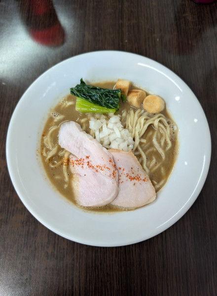 「煮干しらーめん 激+イカスミ和え玉」@しじみ中華蕎麦 イツ花の写真