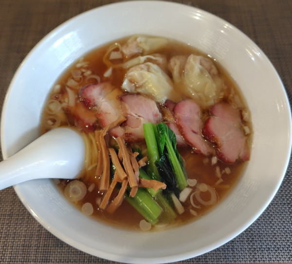 「チャーシューワンタン麺 1300円 ミニカレーライス 200円」@らーめん穀雨の写真
