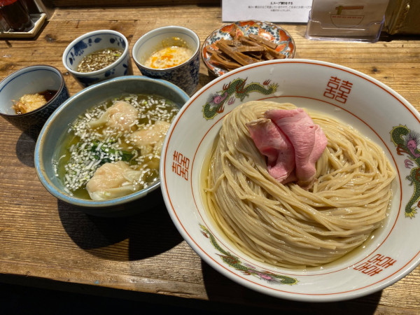 「特上昆布水つけめん＋海老ワンタン＋メンマ」@伊之瀬の写真