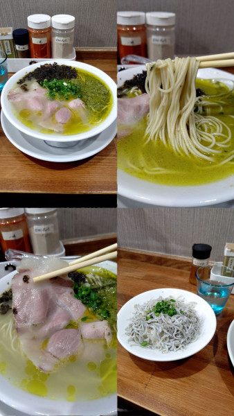 「『牡蠣塩ラーメン+しらす丼(¥800+300)』」@無冠 阿佐ヶ谷の写真