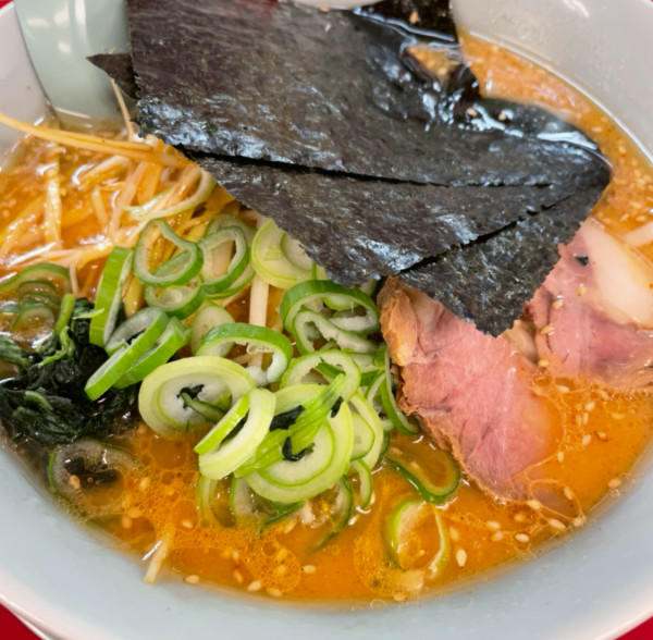 「特製味噌ラーメン 820円 味付ネギ 160円」@ラーメン山岡家 大泉店の写真