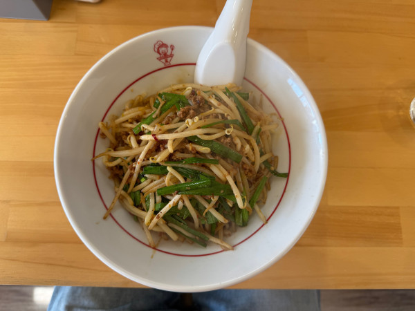 「汁なし台湾」@熟成中華そば 茜の写真