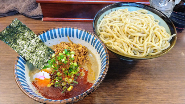 「辛搾り(中･あつもり)」@つけめん 三三㐂の写真