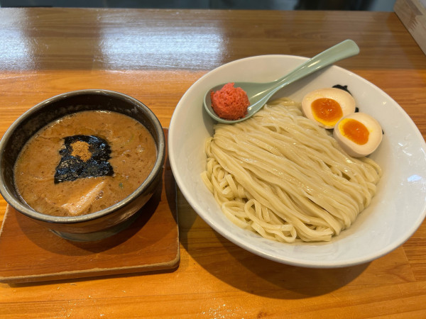 「(限定)豚ト鶏ノ骨ノ濃厚つけ麺　1100円」@ニボチャチャ！！ラーメン あらき軒の写真