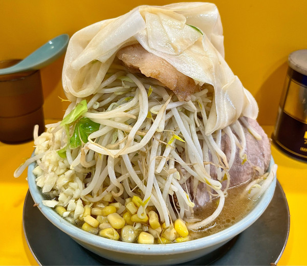 「プチ二郎 ニンニク ヤサイ アブラ(トントロブタ) 大根のだいす」@ラーメン二郎 八王子野猿街道店2の写真