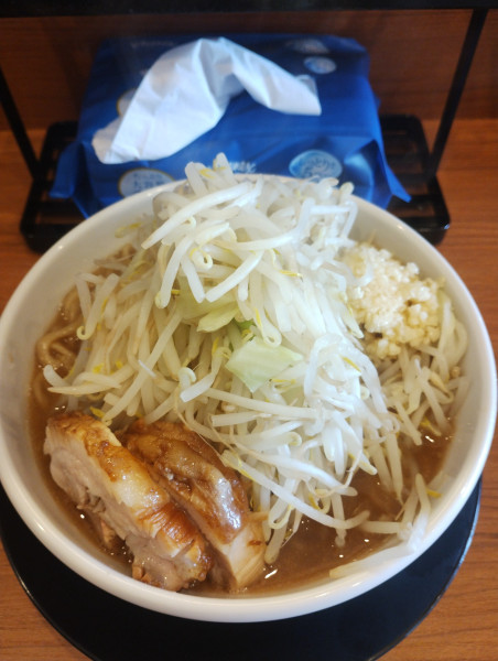 「ラーメン(中)(ニンニクマシ、野菜マシ)」@ラーメン ぶた壱の写真