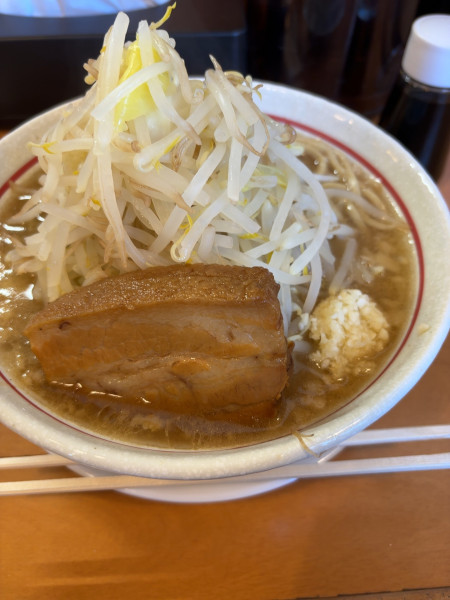 「豚そば肉一枚(¥1020)+野菜マシ(¥50)」@つけめん・らーめん 活龍 八千代店の写真