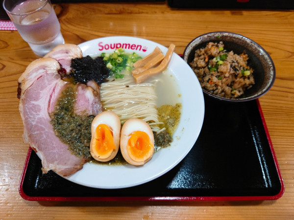 「金豚王牡蠣塩らぁ麺味玉入り」@Soupmenの写真