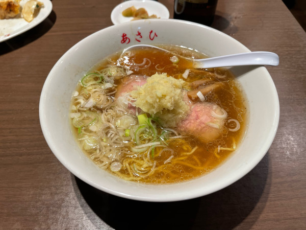 「しょうがそば+半チャーハン」@中華料理 あさひの写真