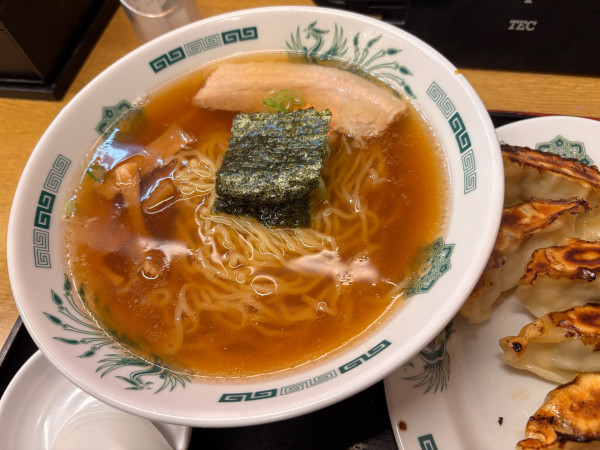 「ラーメン餃子セット」@中華食堂 日高屋 越谷駅前店の写真