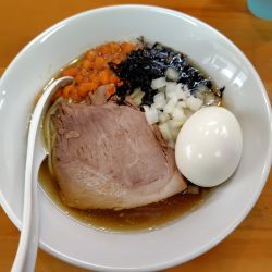 白煮干ソバ￥1100＋味玉￥150＋和え玉￥200