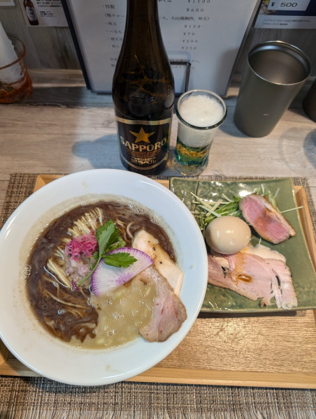 「濃厚にぼマー油中華そば+特製+瓶ビール」@LOKAHiの写真