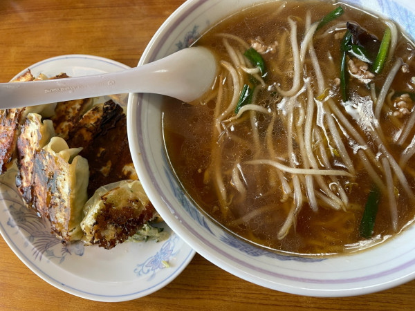 「もやしそば：600円（＋餃子）」@中華ふなせの写真