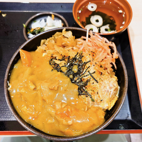 「カツ丼＋カレールー」@ゆで太郎 柏大井店の写真