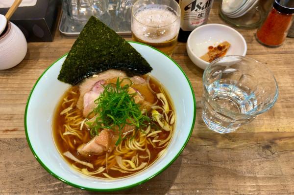 「醤油そば with 味玉 & 瓶ビール」@3931WORKS.の写真