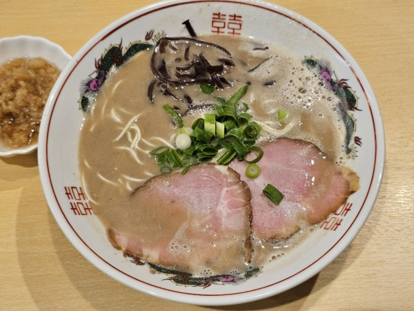 「【限定】とんこつ＋背脂＋替え玉　820＋100＋130円」@中華蕎麦 自遊仁の写真