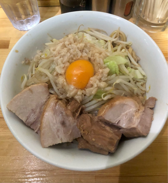 「肉増しまぜそば醤油大盛 1200円」@麺処 MAZERUの写真