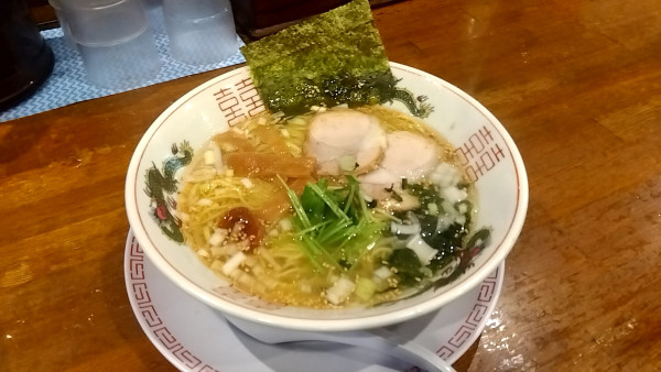「塩ラーメン（ランチＢセット７５０円）」@喜八屋の写真