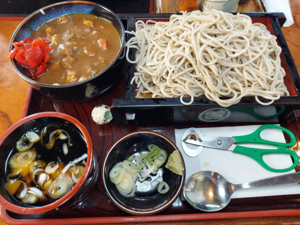 「もり蕎とミニカレー丼セット 1000円」@おそば まるか家の写真