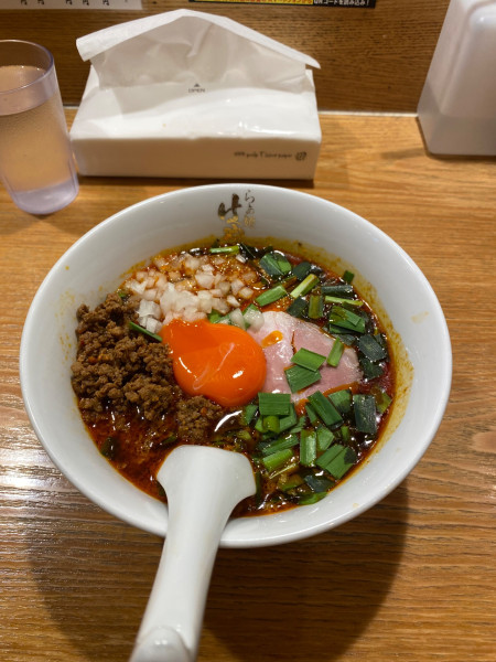 「辛ニラそば」@らぁ麺はやし田 多摩センター店の写真