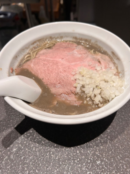 「煮干し蕎麦、黒酢和え玉」@丿貫 東京の写真