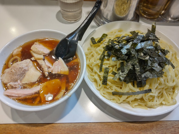 「ハーフチャーシューざるらぁめん大盛」@らぁめん ほりうち 新橋店の写真