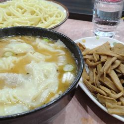 【昼】もりワンタン+メンマ+みそ