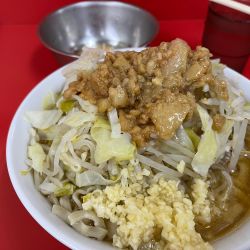 ラーメン少なめ　生玉子